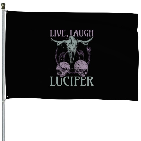 Live Love Lucifer Goth Festival Death Metal House Flags