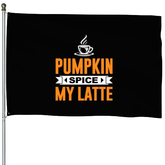Coffee Halloween Pumpkin Spice My House Flags