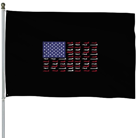 US Flag Airplanes Aircraft Mechanic 4th July Pilot House Flags