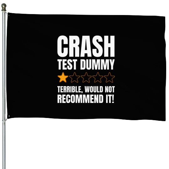Broken Bone Injury Gifts Crash Test Dummy House Flags