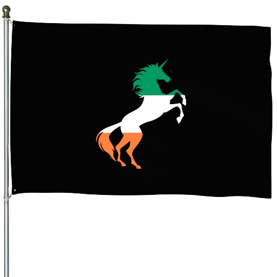 Unicorn Ireland Flag House Flags Magical Unicorn Irish