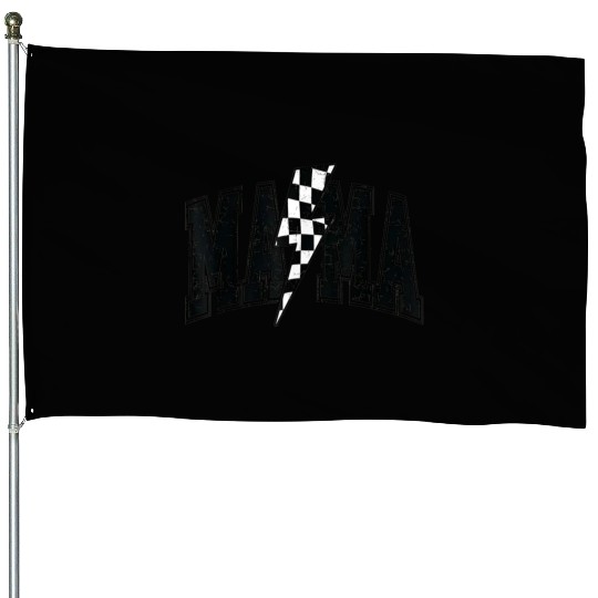 Checkered Mama Lightning Bolt Mothers Day Mother House Flags