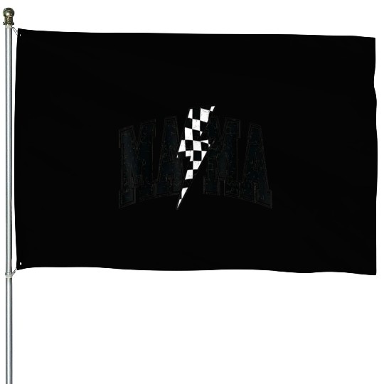 Checkered Mama Lightning Bolt Mothers Day Mother House Flags