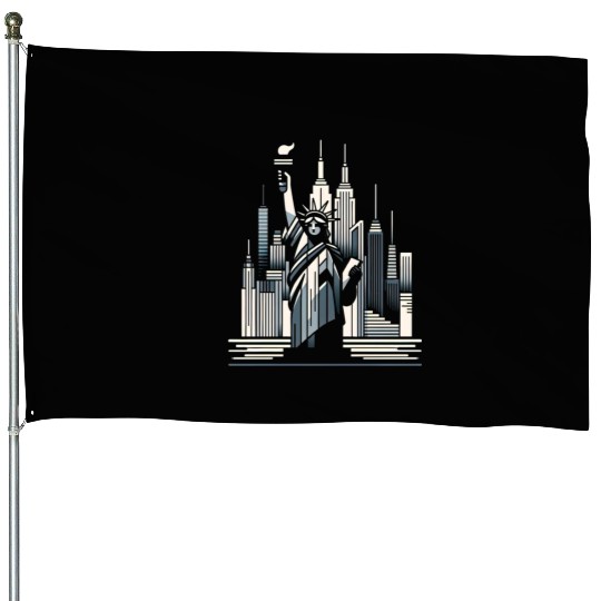 Statue of Liberty Embrace House Flags