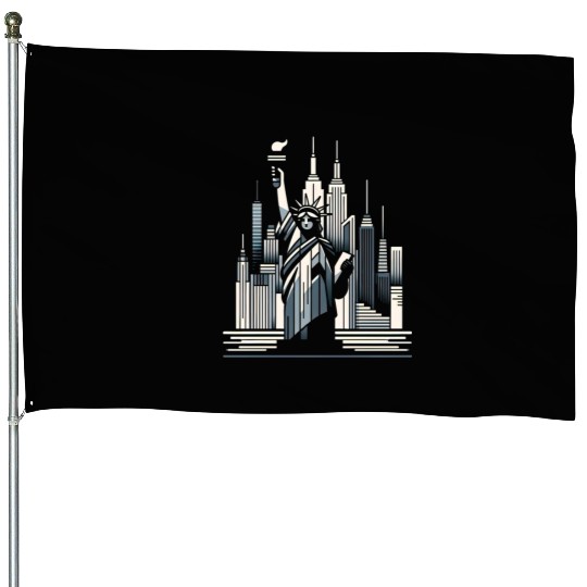 Statue of Liberty Embrace House Flags