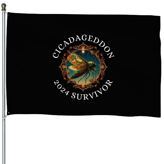 Cicadageddon Invasion Tour 2024 Funny Cicada Event House Flags