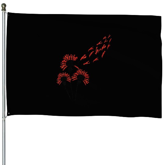 Flower Dandelion Lobsters House Flags for Lobster Lover