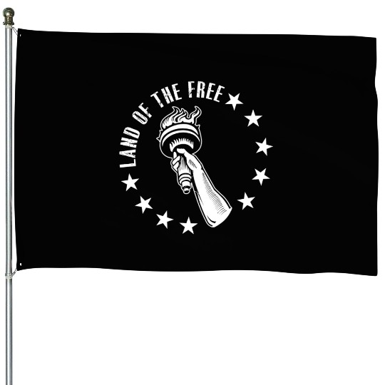 Land of The Free House Flags