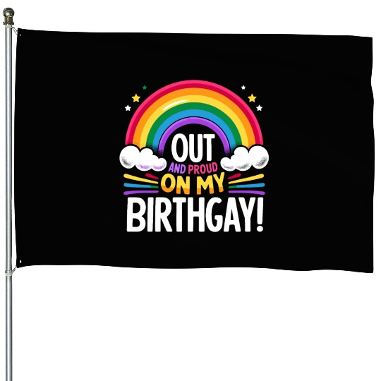 Birthgay Gay Pride Flag Pride Month Equal Rights House Flags