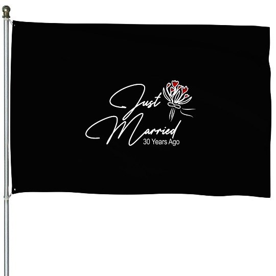 Just Married 10 House Flags