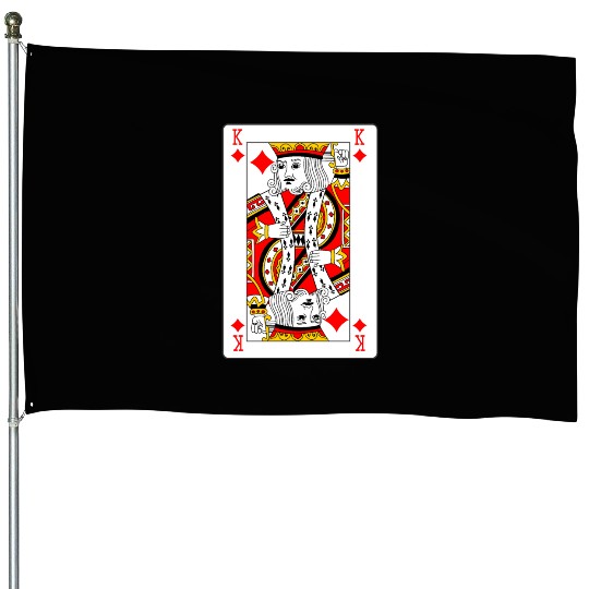 King of Diamonds Playing Card House Flags