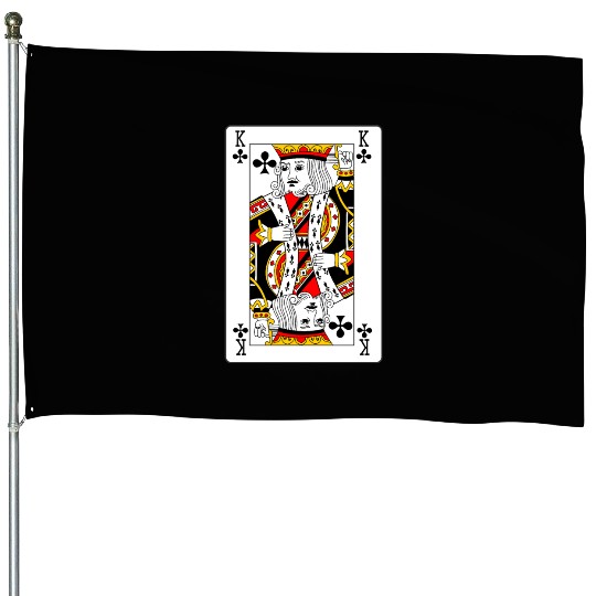 King of Clubs Playing Card House Flags