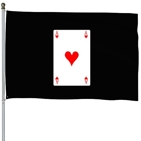 Hearts Playing Card House Flags