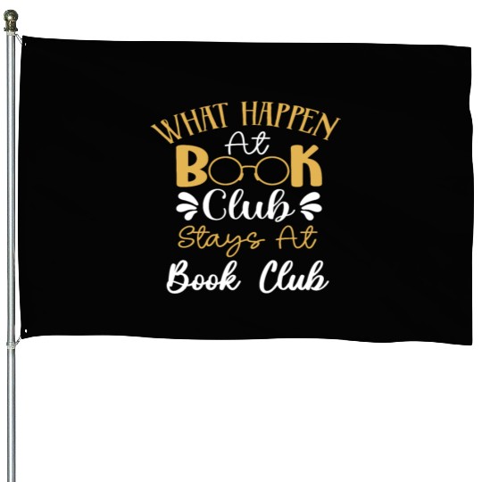 Book Club Friends Read Talk Fun House Flags