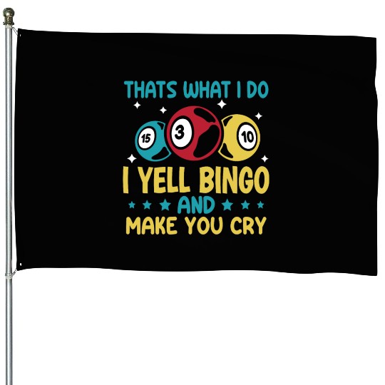 Funny Bingo Player House Flags
