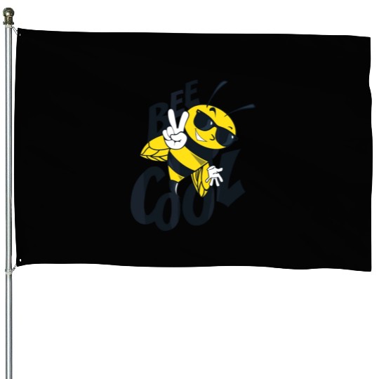 Bee Cool apparel for boys girls Love Peace Jelly House Flags