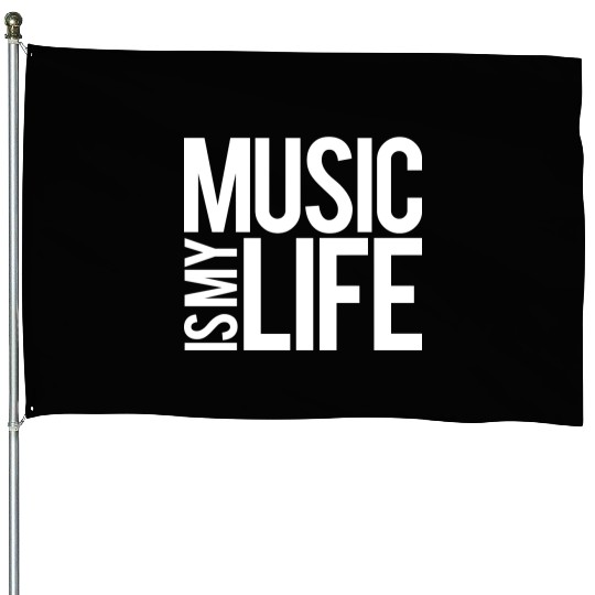 Music Is My Life Party Club Concert Sound Love House Flags