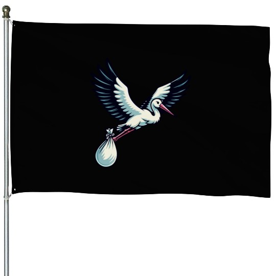 Stork Delivery: Special Newborn Arrival House Flags