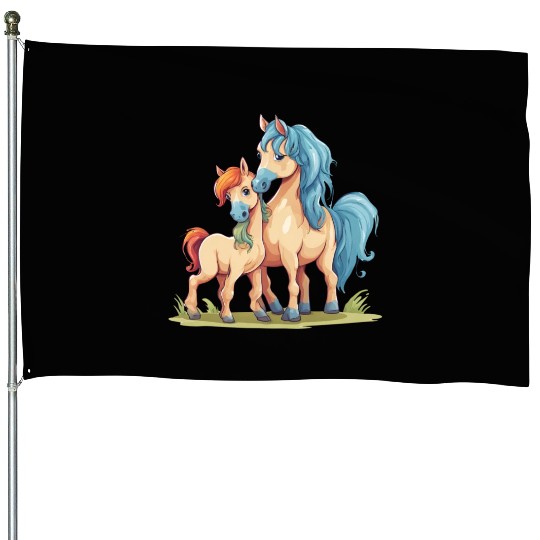 Mother's Day Horse Design: Sweet & Colorful Gift House Flags