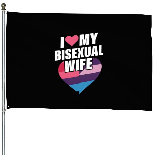 I Love My Bisexual Wife Bi Pride Bisexual Flag House Flags