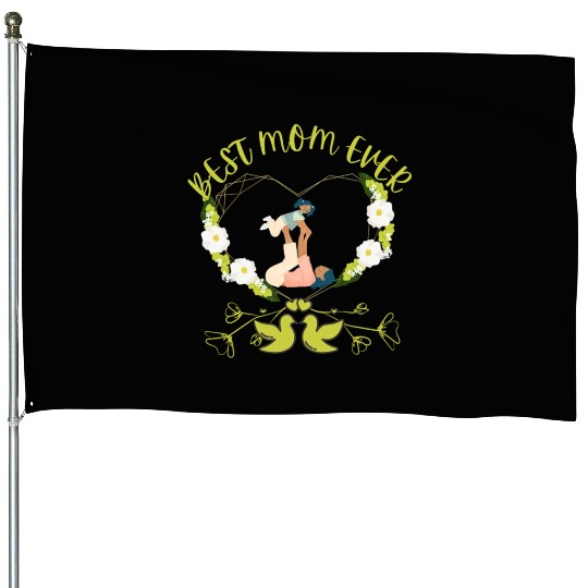BEST MOM EVER MOTHER AND DAUGHTER DESIGN House Flags