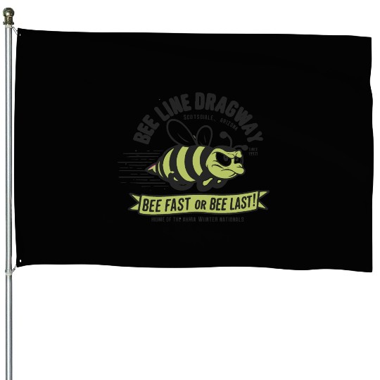 Vintage style Bee Line Dragway in Scottsdale AZ House Flags
