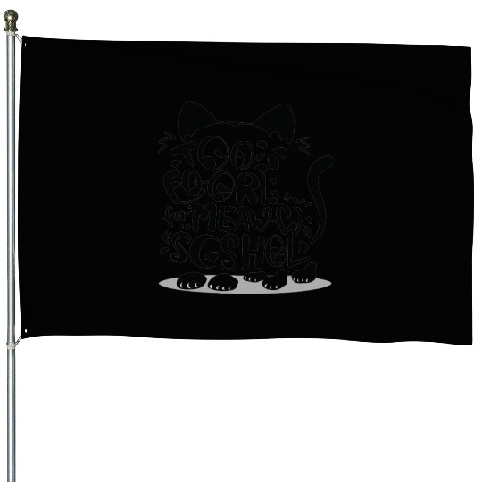 Cat typography House Flags