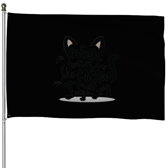 Cat typography House Flags