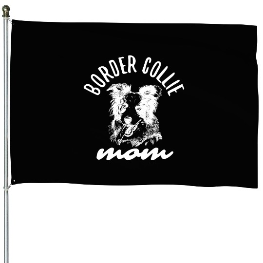 Unique Border Collie Enthusiast Creative Art House Flags