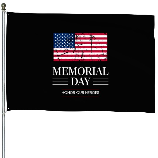 Memorial Day House Flags