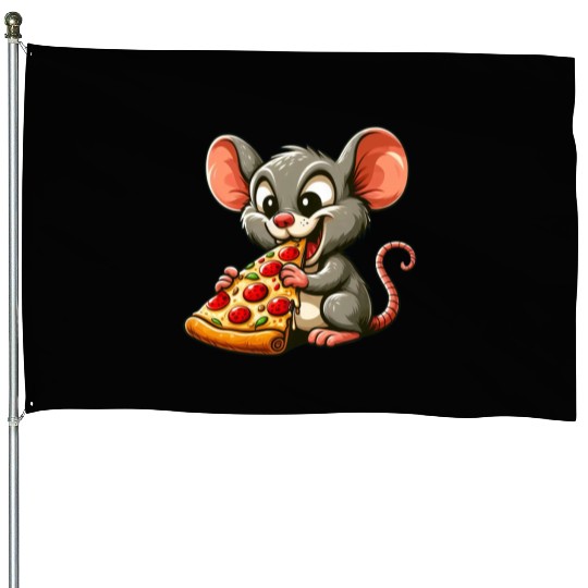 Mouse Rat Popcorn Cinema Movie Fan House Flags