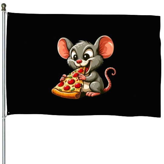Mouse Rat Popcorn Cinema Movie Fan House Flags