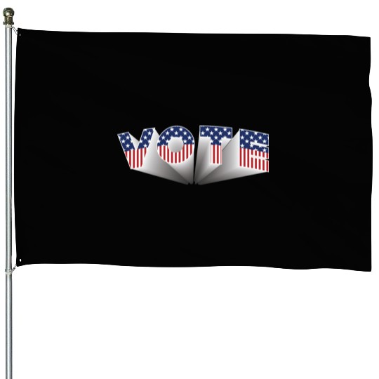 Vote - Stars and Stripes House Flags