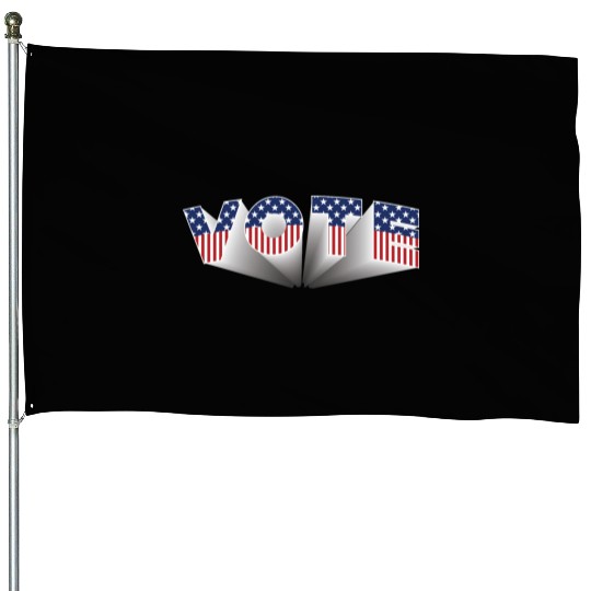 Vote - Stars and Stripes House Flags