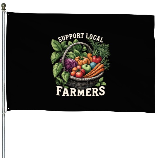 Farmers Market Farmer Agriculture Farming Food House Flags