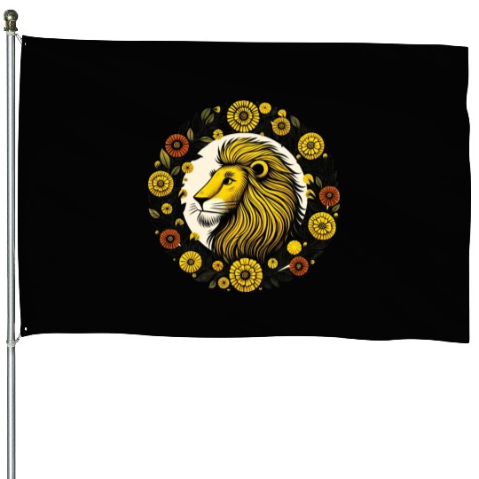 Marigold Leo Lion House Flags