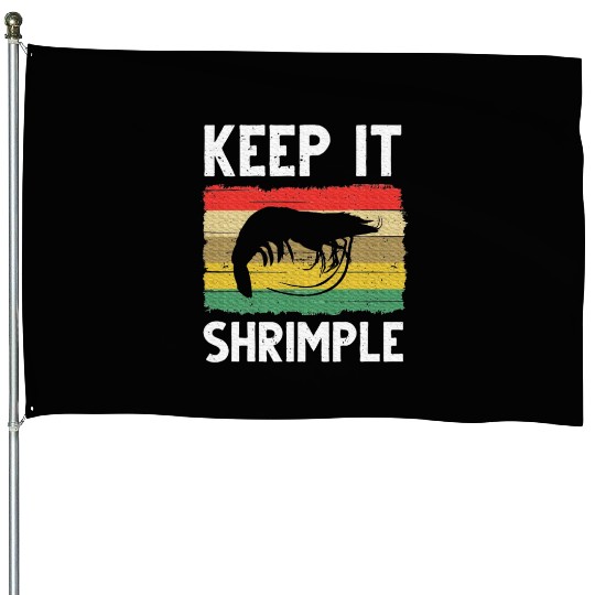 Shrimp Cool Fishing Prawn Lover House Flags
