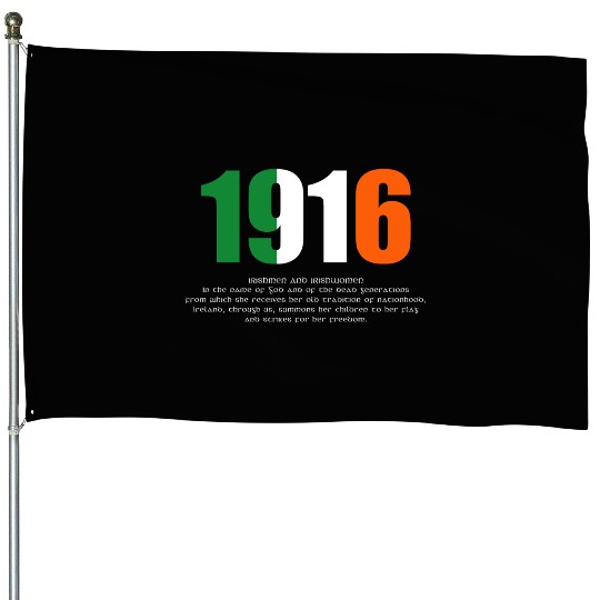 1916 Easter Proclamation Of The Irish Republic House Flags
