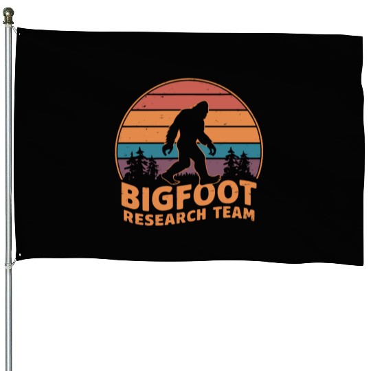 Official Bigfoot Research Team Sasquatch Yeti House Flags