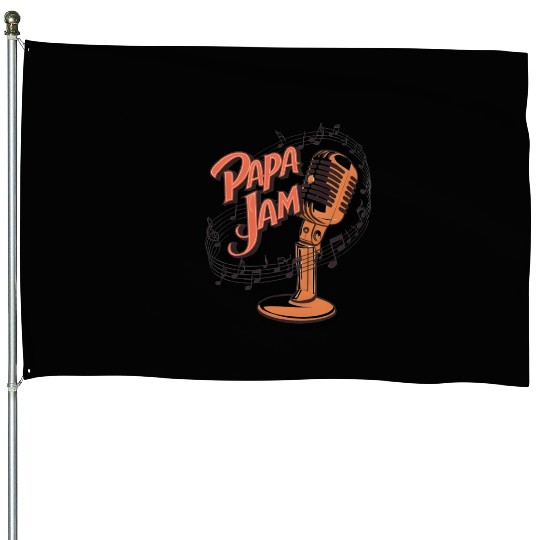Papa Jam design with old school melodies House Flags