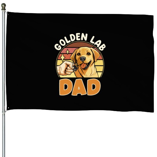 Labrador GOLDEN LAB DAD Labrador Owner Men House Flags
