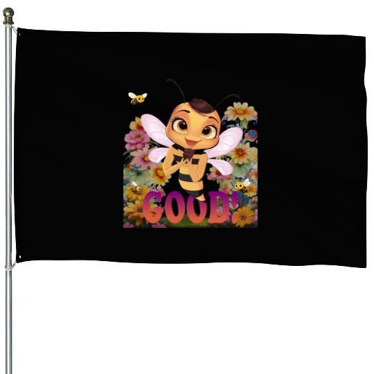 Kim Bee Good among the flowers House Flags