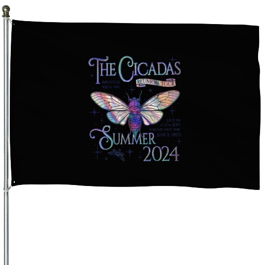 Cicada Nature Lover The Cicadas Reunion Tour House Flags