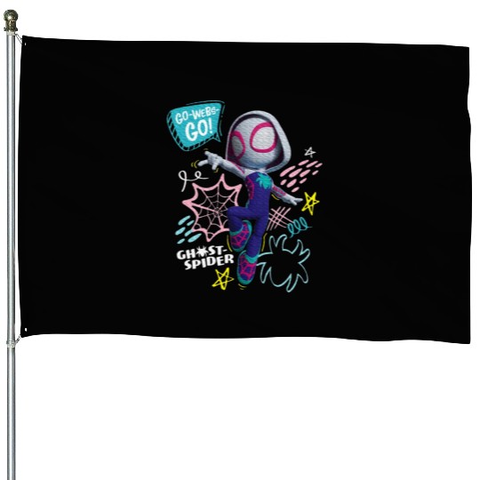 Marvel Spidey And His Amazing Friends Ghost Spider House Flags