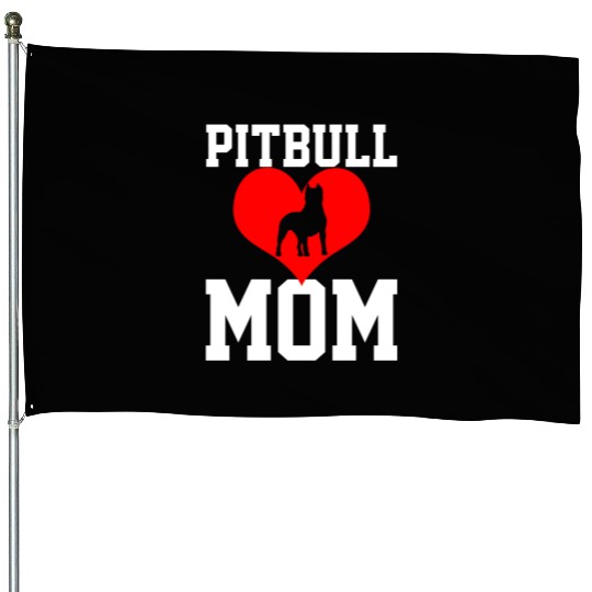 Embrace Your Pitbull Mom Identity with Heartfelt House Flags