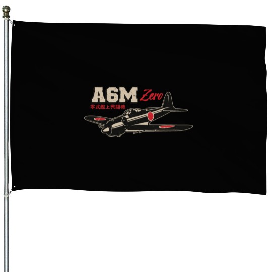 A6M Zero | World War 2 Japanese Plane Vintage House Flags