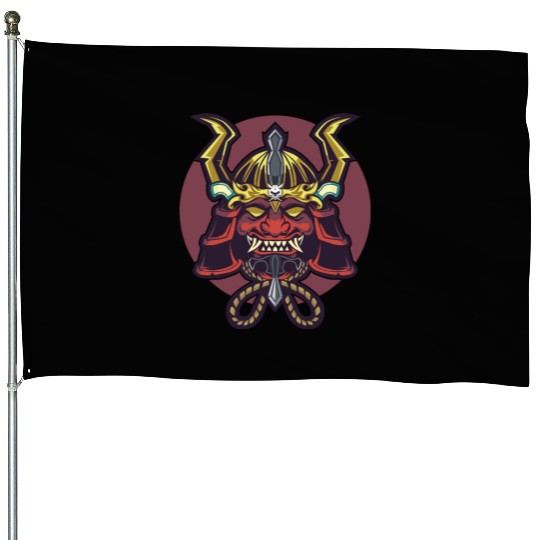Samurai Mask House Flags