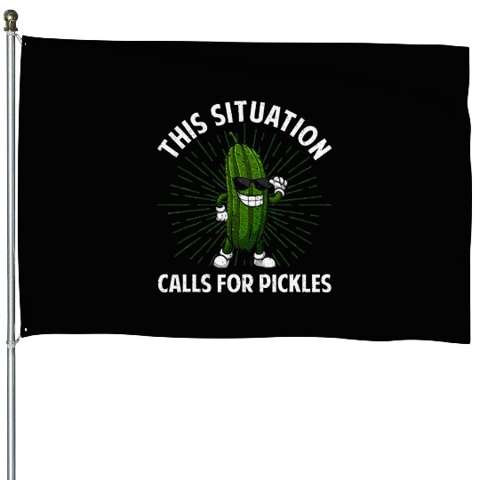 Pickle Design Cucumber Dill Pickle Lover House Flags