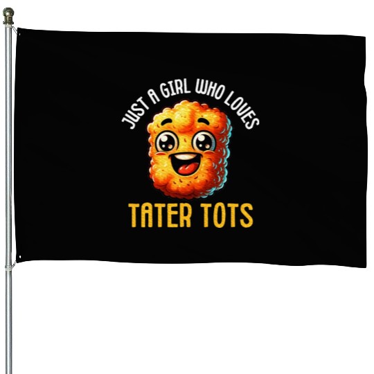 Tater Tot Lover Food Jokes Potato Nugget Foodie House Flags