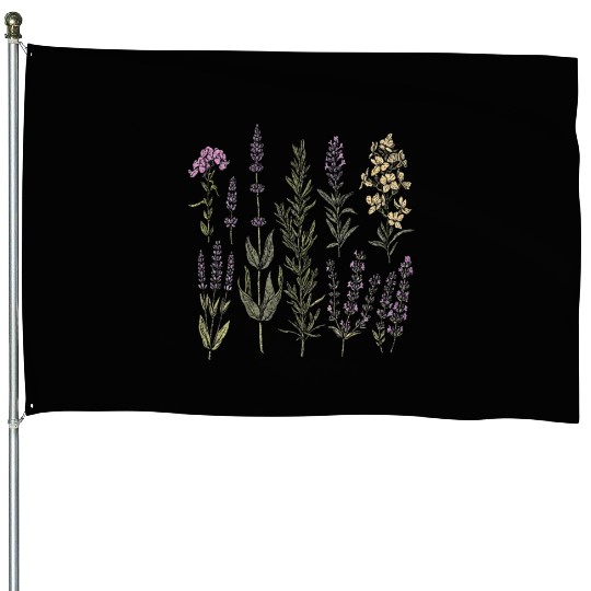 Spring Flower Girl Floral Lavender Flowers Summer House Flags
